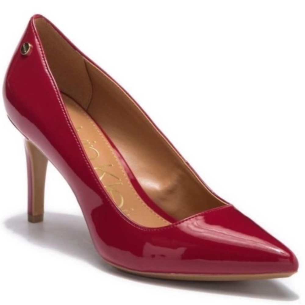 Calvin Klein Red Patent Leather Heels